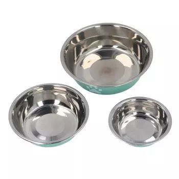 3Pcs Stainless Steel Pet Bowl Anti Slip Bottom Rust Resistant Easy Cleaning Cat Dog Food Bowl for Ho