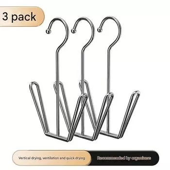 3pcs Stainless Steel U Shaped Shoe Drying Rack Windproof,Quick Dry,Space Saving Wall Mounted Hooks for Outdoor/Indoor Use,Vertical Drying Ventilation,