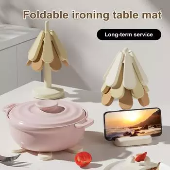 3 шт. подставки из силикона в виде дерева, термостойкие коврики для стола с держателем для хранения, практичные художественные салфетки для столовой, изоляция горячих горшков Square