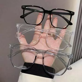 3pcs Unisex Square Frame Blue Light Blocking Glasses For Daily Wear And Face Shape Modification