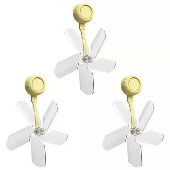 3Pcs Windmill Shaped Air Conditioning Ventilator Wall Mounted Air Conditioner Vent Fan Library жёлтый