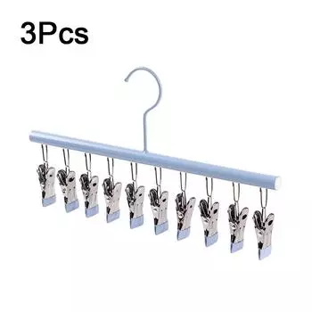 3Pcs Windproof Socks Drying Rack Stainless Steel Underwear Drying Clips Dormitory