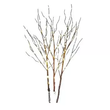 3piece Lighted Brown Twig Branches Eye-Caring Decorative Elegant Gift Twig Branches LED Fairy Lights
