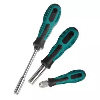 3Pieces 1/4Inch Hex Screwdriver Bit Holder Set Includes Quick Changes Handle Magnetic Holder and Direct Insertion Handle