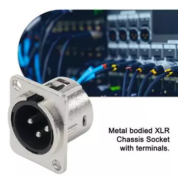 3Pin XLR Socket Male Female Panel Mount Chassis Socket Mic Jack Audio Connector With Solder Terminals For Patch Bay Snake Cabl