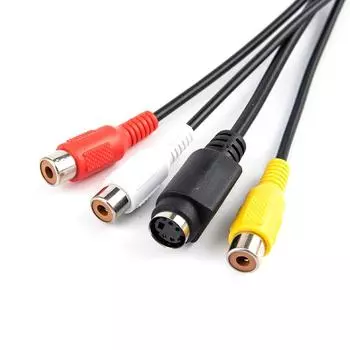 3Rca Кабель-переходник VGA в видео Tv Out S-Video AV-адаптер VGA в VGA-кабель