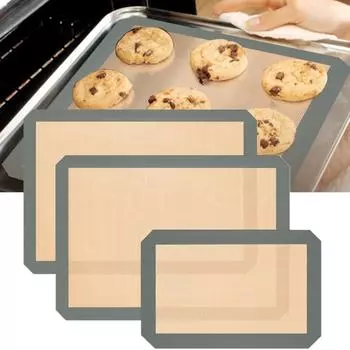 3шт 11/16 силиконовый коврик для выпечки прямоугольный антипригарный пищевой коврик для выпечки антипригарный термостойкий коврик для духовки подложка для тостера