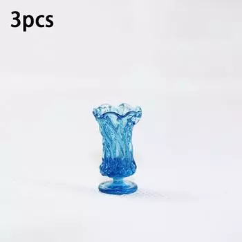 3шт 1:12 1:6 миниатюрных ваз из цветной смолы, миниатюрная ваза, имитирующая мини-вазу из смолы
