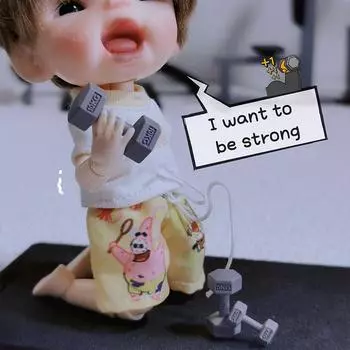 3шт 1:12 кукольных гантелей для моделирования тяжелой атлетики, набор для кукольного домика, спортивная сцена, тренажер, аксессуары для украшения белый