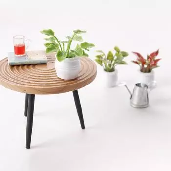 3шт 1:12 кукольных миниатюрных растений в горшках, модель кукольного дома, украшение для растений, микроландшафтный садовый декор, аксессуары