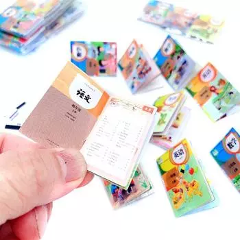 3шт 1:12 Миниатюрная книга для кукольного домика Учебники для всех классов Математика Английский Книги Модель Класс Декор Аксессуары для кукольного домика