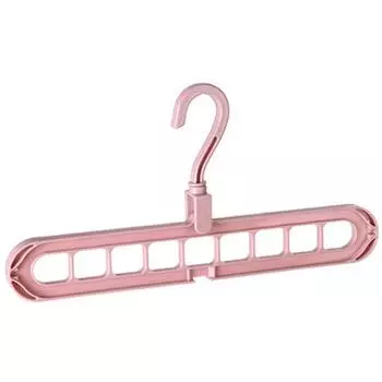 3шт/1шт 360 градусов вращающаяся волшебная вешалка 9 отверстий бытовая вешалка для хранения одежды складная вешалка 1PC розовый