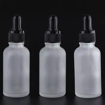 3шт 30 мл матовое стекло мини многоразовые бутылки-капельницы для эфирного масла контейнеры, косметические бутылки,