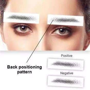 3шт 6D прочная естественная бионическая татуировка бровей глаз макияж водная наклейка 6 коричневый