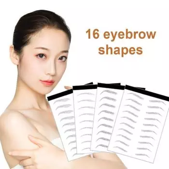 3шт 6D прочная естественная бионическая татуировка бровей глаз макияж водная наклейка 6 коричневый