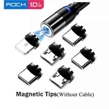 3шт 6шт универсальные магнитные наконечники для круглого магнитного кабеля Micro USB Type C мобильного телефона для iPhone 3Pcs