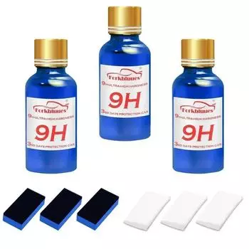 3шт 9H Car Liquid Ceramic Coat Super Hydrophobic Glass Coat Set Polysiloxane and Nano Materials Ceramics для автомобилей