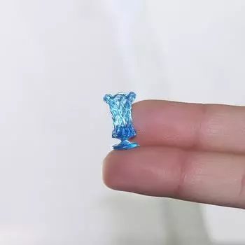 3шт аксессуары для кукольного дома Миниатюрная ваза Цветная смола Миниатюрная ваза Имитация мини-ваза из смолы зелёный/жёлтый