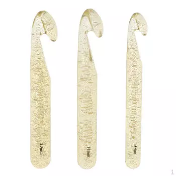 3шт большие пластиковые крючки вязальные швейные инструменты 15 18 20 мм