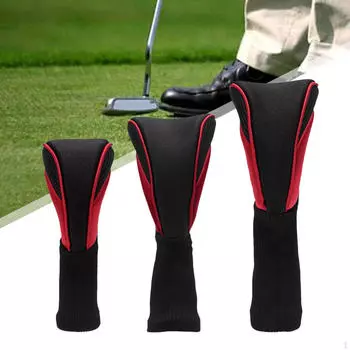 3шт. Чехлы на голову для клюшки для гольфа Деревянные чехлы со сменной биркой Износостойкие