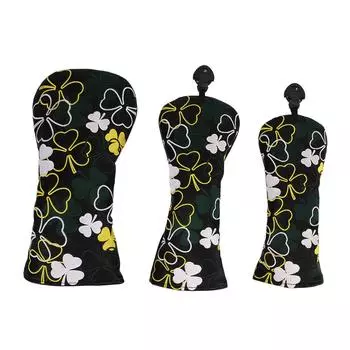 3шт чехол для гольфа Fairway Woods Driver Hybrids PU водонепроницаемый чехол для гольф-клюшки с четырьмя