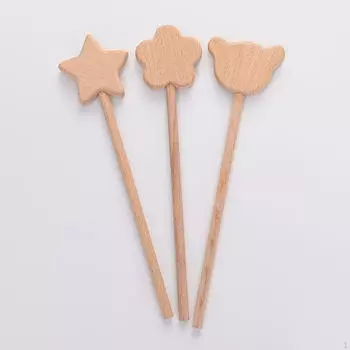 3шт детские игрушки для прорезывания зубов, легкая ручка, моторные навыки, развивающие Монтессори, цветок, звезда, медведь Flower Star Bear