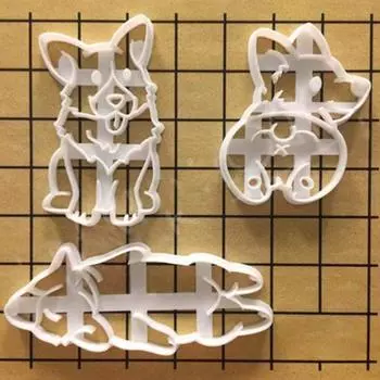 3шт детский инструмент для выпечки DIY 3D печенье в форме корги собака формочки для печенья