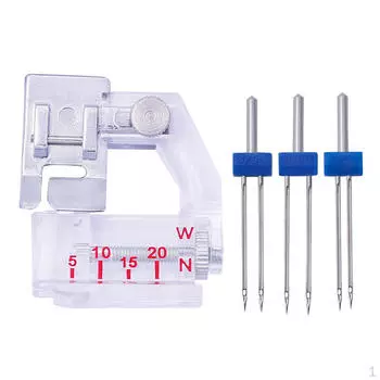 3шт двойная лапка с закатанным краем для домашней швейной машины