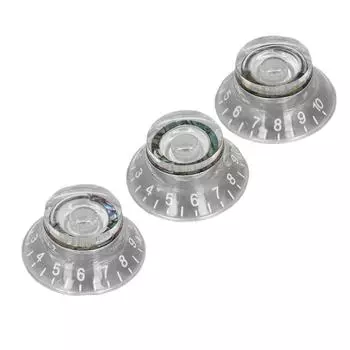 3шт гитарный потенциометр ручка управления акриловая 6 мм внутренний диаметр 360° вращение регулятор скорости гитары