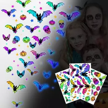 3шт Хэллоуин наклейки окна наклейки светящиеся наклейки стены наклейки набор Хэллоуин украшения One Size