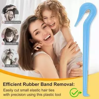 3шт. Инструмент для удаления резинок без боли, без повреждения волос, эластичные волосы оранжевый