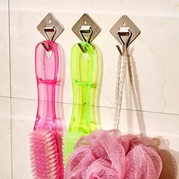 3шт из нержавеющей стали крючок для полотенец в ванной комнате клейкая настенная вешалка шляпа сумка ключница 3pcs серебряный