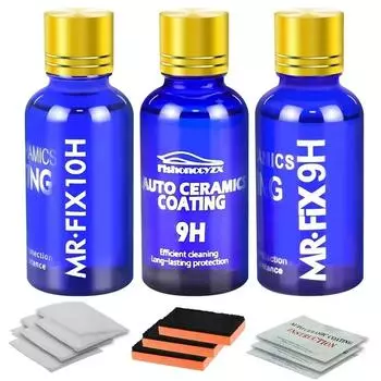 3шт керамическое покрытие полирующий воск супер гидрофобный уход за краской долговечность антикоррозийное покрытие кристалл автомобильное жидкое стекло