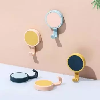 3 шт./комплект настенная вешалка в скандинавском стиле крючок вращающийся на 360 градусов бесшовный клей вращающийся подвесной розовый