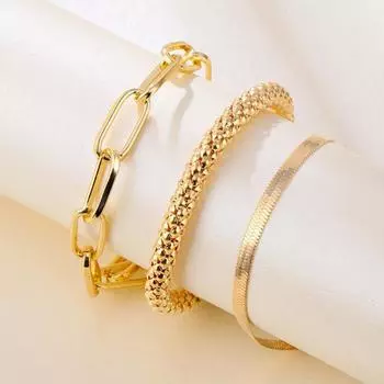 3шт/комплект толстые звенья цепи браслеты браслеты для женщин винтаж