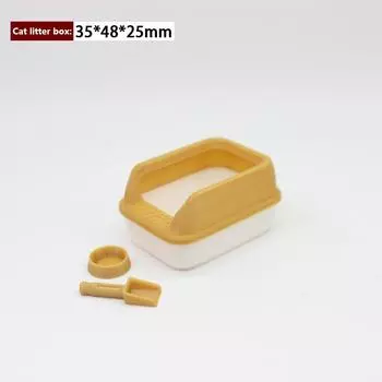 3шт/комплект украшения для дома 1:12 кукольных миниатюрных кошачьих туалетов, модель мини-лопаты, зоотовары для кукол, аксессуары для игрушек