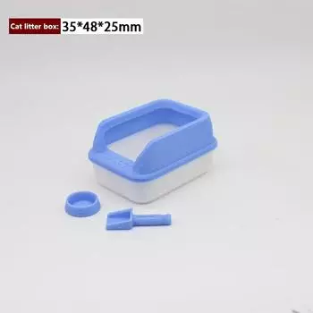 3шт/комплект украшения для дома 1:12 кукольных миниатюрных кошачьих туалетов, модель мини-лопаты, зоотовары для кукол, аксессуары для игрушек абрикосовый