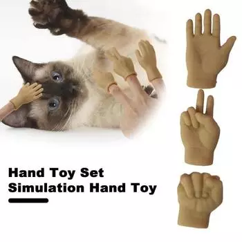 3шт крошечный палец рука игрушка камень ножницы бумага форма растягивающаяся мини-пальцевая перчатка миниатюрная маленькая ручная кукла кляп подарок вечерние сувениры Sets