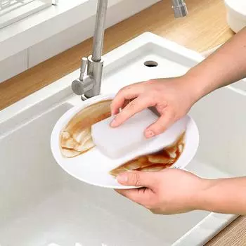 3шт кухонная губка для очистки пятен от масла белый