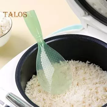 3шт кулинарные ложки прекрасные кулинарные гладкие прочные прозрачные дизайнерские рисовые ложки кухонные принадлежности зелёный