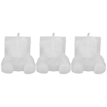 3шт медведя формы для литья смолы 3D эпоксидная форма для животных силиконовая форма для украшения