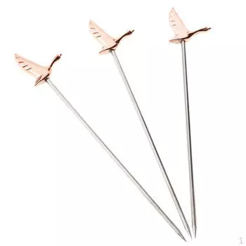 3шт мешалки для коктейлей из нержавеющей стали палочки для кофе шампуры выборки серебряный