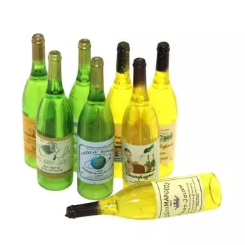 3шт миниатюрный кукольный домик сказочный сад имитация пустой бутылки красного вина детская игрушка