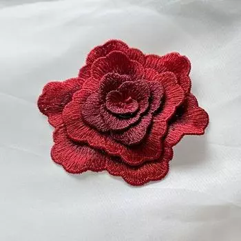 3шт многослойные аппликации на одежду, нашивка ручной работы на одежду, 3D цветы, вышитые аппликации, шитье синий