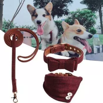 3шт/набор ошейника для домашних животных, клетчатый принт, винтажный стиль, галстук с бантом, ошейник для собаки S вино красного