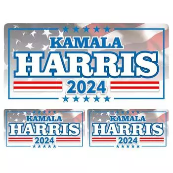 3шт наклейки на бампер автомобиля Камала Харрис президентские выборы 2024 наклейка