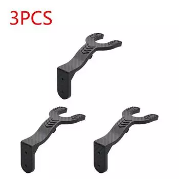 3шт настенная полка для хранения многоцелевая вешалка для шлема держатель для багажа и куртки 3Pcs-Black