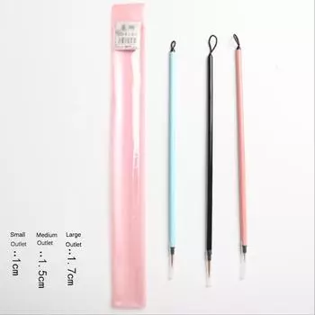 3шт нейлоновые волосы Прочный стальной стержень Акварельная кисть для масляной живописи Акриловая кисть для дизайна ногтей 3pcs