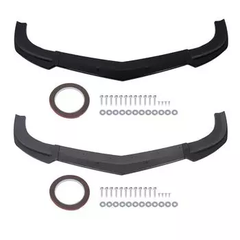3шт передний бампер губа высокопрочный бампер губа спойлер сплиттер кузов комплект для C-класса W204 фейслифтинг A Carbon Fiber Style
