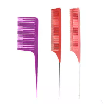 3шт пластиковая ткацкая мелирующая расческа для волос салонная кисть для окрашивания